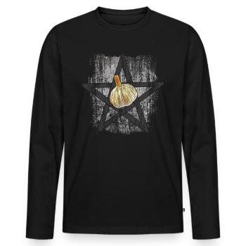 Ail de l’Enfer - T-shirt manches longues Premium bio Homme - noir - Devant - Nico (187cm)