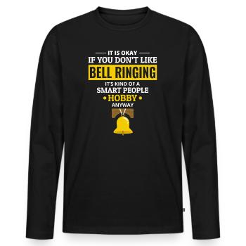 Glockenläuten Klingeln Sammler Campanologe Lustig - Männer Premium Bio Langarmshirt - Schwarz - Vorne - Nico (187cm)