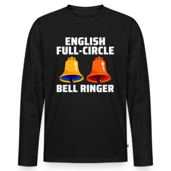 Englisch Full-Circle Bell Ringer Klingeln UK England - Männer Premium Bio Langarmshirt - Schwarz - Vorne - Nico (187cm)