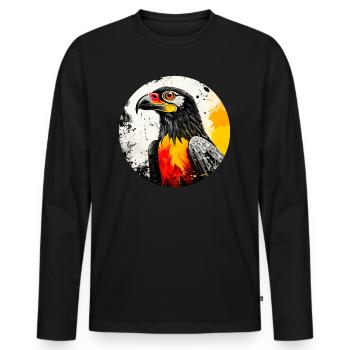 German eagle - Men's Premium Organic Long Sleeve Shirt - black - Front - Nico (187cm)