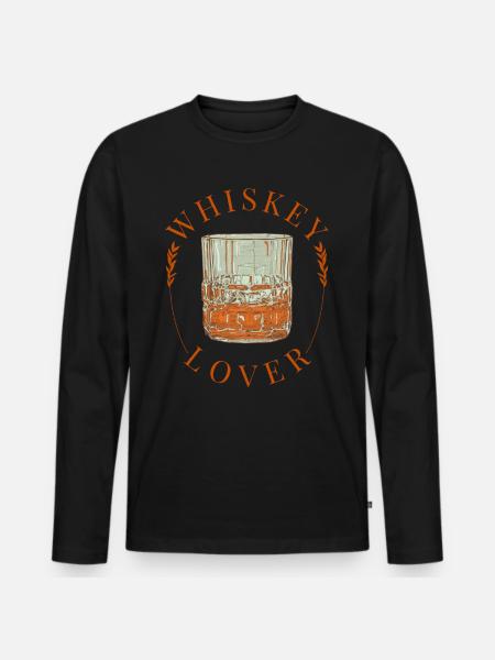 Whiskey Lover - Men's Premium Organic Long Sleeve Shirt - black