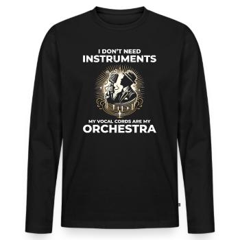 Beatboxing Culture Orchestre Humour musical Beatbox - T-shirt manches longues Premium bio Homme - noir - Devant - Nico (187cm)