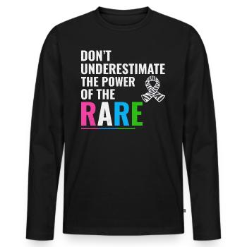 Rare Disease Awareness - Men's Premium Organic Long Sleeve Shirt - black - Front - Nico (187cm)