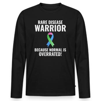 Rare Disease Warrior Empowering Awareness - Men's Premium Organic Long Sleeve Shirt - black - Front - Nico (187cm)