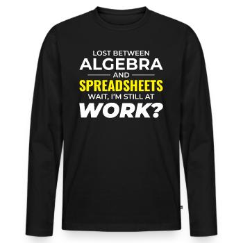 Work Memes Office-Humor Workplace Funny - Men's Premium Organic Long Sleeve Shirt - black - Front - Nico (187cm)