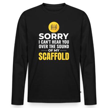 Scaffolder Scaffold Builder Scaffolding Platform - Men's Premium Organic Long Sleeve Shirt - black - Front - Nico (187cm)