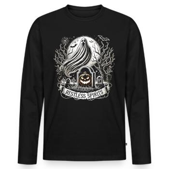 Halloween Witching Hour Awakens - Men's Premium Organic Long Sleeve Shirt - black - Front - Nico (187cm)
