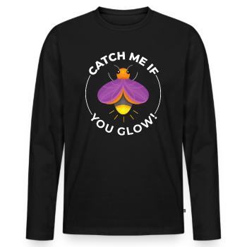 Lucioles Firefly Lightning Bug Insect Collector - T-shirt manches longues Premium bio Homme - noir - Devant - Nico (187cm)