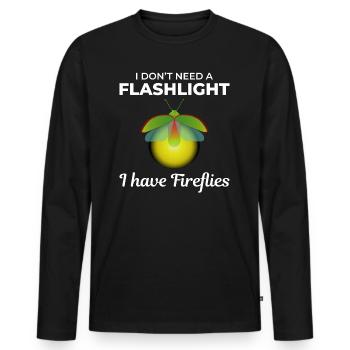 Lucioles Firefly Lightning Bug Insect Collector - T-shirt manches longues Premium bio Homme - noir - Devant - Nico (187cm)