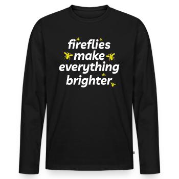 Lucioles Firefly Lightning Bug Insect Collector - T-shirt manches longues Premium bio Homme - noir - Devant - Nico (187cm)