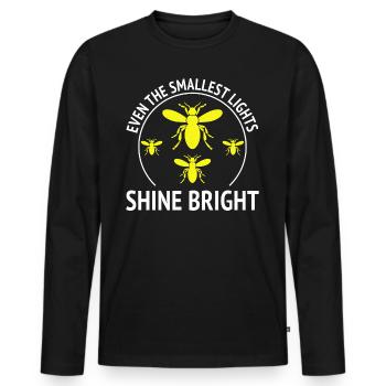 Lucioles Firefly Lightning Bug Insect Collector - T-shirt manches longues Premium bio Homme - noir - Devant - Nico (187cm)