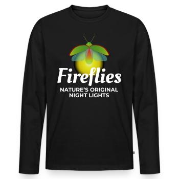 Lucioles Firefly Lightning Bug Insect Collector - T-shirt manches longues Premium bio Homme - noir - Devant - Nico (187cm)