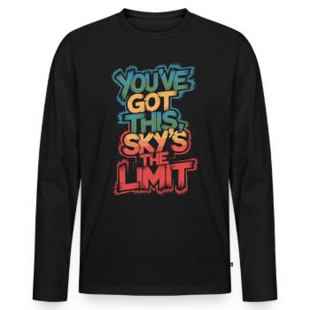 Believe in yourself: Nothing is impossible - Men's Premium Organic Long Sleeve Shirt - black - Front - Nico (187cm)