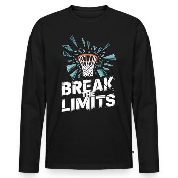 Basketball Power - Break the Limits Maillot - T-shirt manches longues Premium bio Homme - noir - Devant - Nico (187cm)