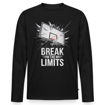 Dunk and Destruction – Break the Limits - Men's Premium Organic Long Sleeve Shirt - black - Front - Nico (187cm)