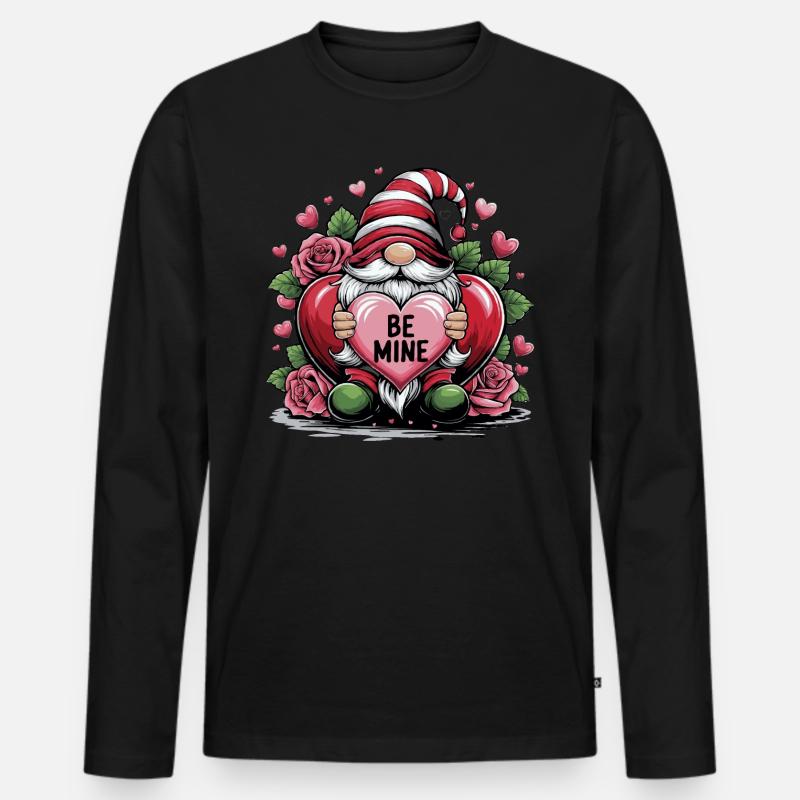 Be Mine - Männer Premium Bio Langarmshirt - Schwarz