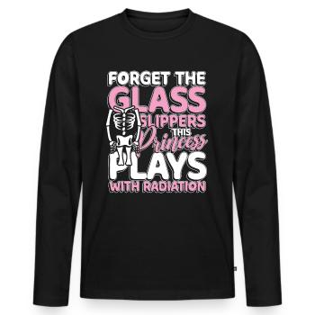 This princess plays with radiation - Men's Premium Organic Long Sleeve Shirt - black - Front - Nico (187cm)