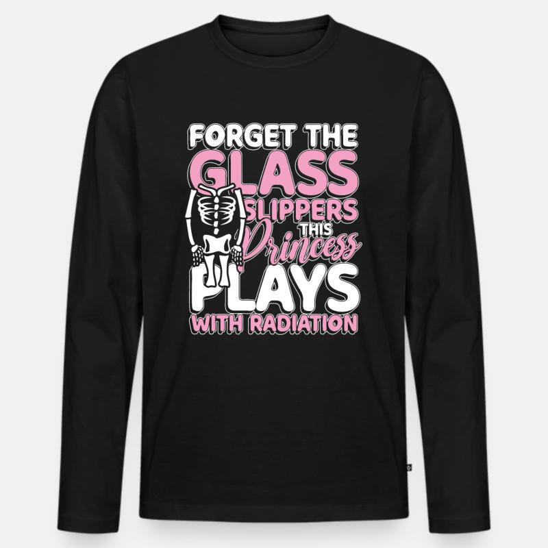 This princess plays with radiation - Männer Premium Bio Langarmshirt - Schwarz