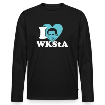 Ich Liebe WKStA Politik Skandal Kurz Shirt - Männer Premium Bio Langarmshirt - Schwarz - Vorne - Nico (187cm)