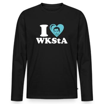 Ich Liebe WKStA Politik Skandal Kurz Shirt - Männer Premium Bio Langarmshirt - Schwarz - Vorne - Nico (187cm)
