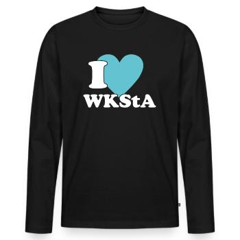 Ich Liebe WKStA Politik Skandal Kurz Shirt - Männer Premium Bio Langarmshirt - Schwarz - Vorne - Nico (187cm)