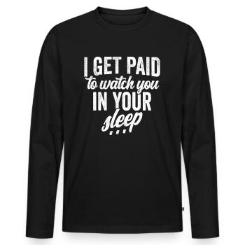 Anästhesist Arzt Mediziner Shirt - Männer Premium Bio Langarmshirt - Schwarz - Vorne - Nico (187cm)