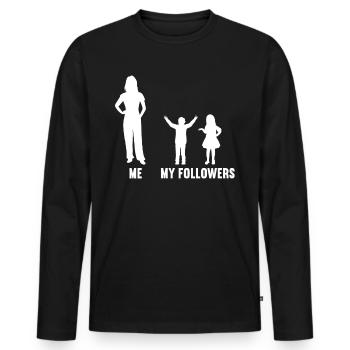 Moi et mes disciples pour les femmes fils et fille - T-shirt manches longues Premium bio Homme - noir - Devant - Nico (187cm)