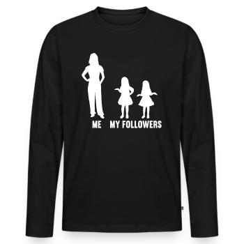Moi et mes disciples pour les filles filles femmes - T-shirt manches longues Premium bio Homme - noir - Devant - Nico (187cm)