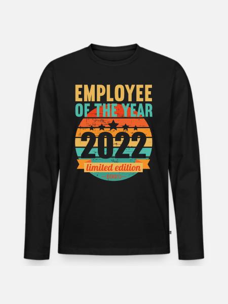 Årets medarbejder 2022 - Premium økologisk langærmet T-shirt til mænd - sort