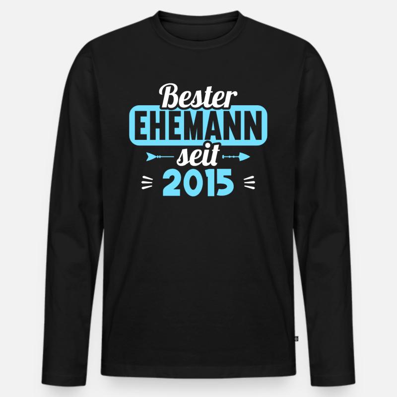 Beste Ehefrau Bester Ehemann seit 2015 Männer Premium Bio Langarmshirt