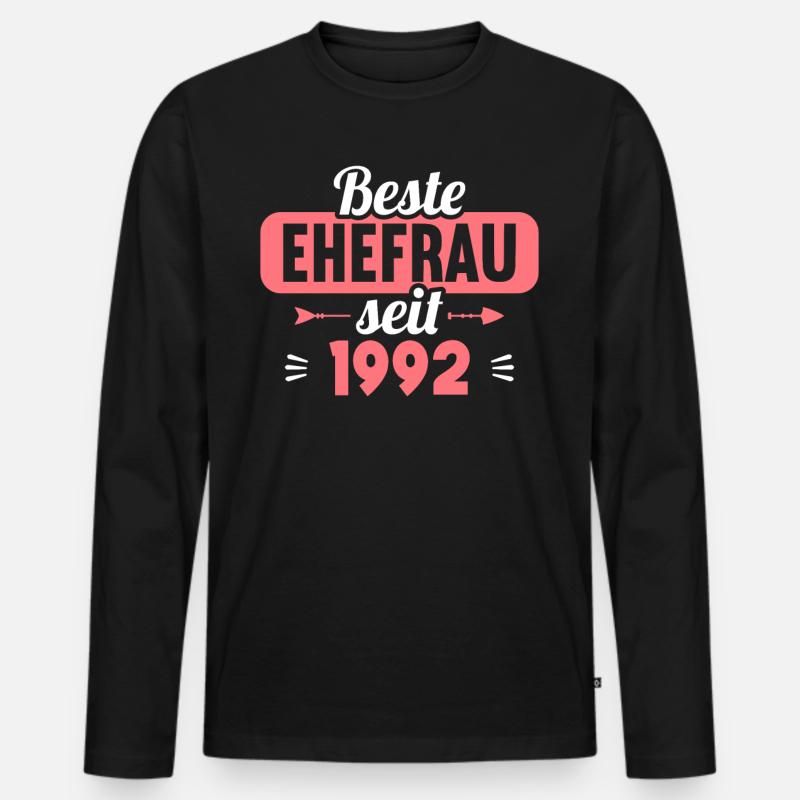 Beste Ehefrau Bester Ehemann seit 1992 Männer Premium Bio Langarmshirt