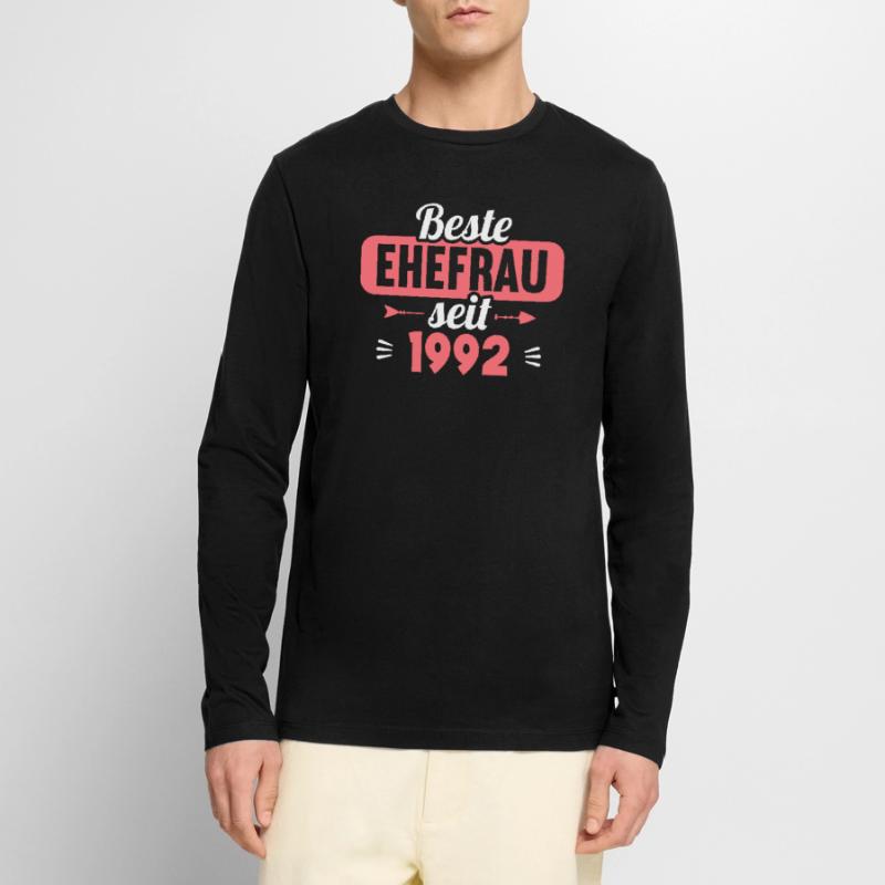 Beste Ehefrau Bester Ehemann seit 1992 Männer Premium Bio Langarmshirt