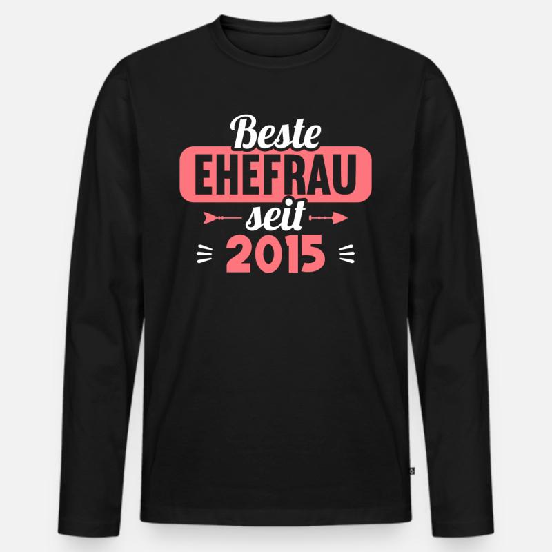 Beste Ehefrau Bester Ehemann seit 2015 Männer Premium Bio Langarmshirt