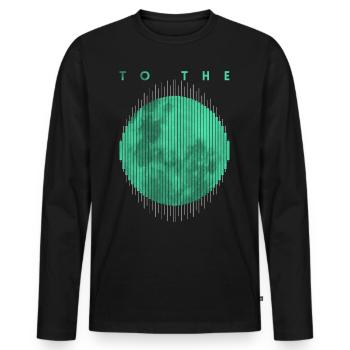 Graphique boursier de bougie Crypto Quote To The Moon - T-shirt manches longues Premium bio Homme - noir - Devant - Nico (187cm)