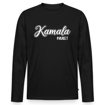 Vintage Thaïlande Asie Coucher de soleil Phuket Kamala - T-shirt manches longues Premium bio Homme - noir - Devant - Nico (187cm)