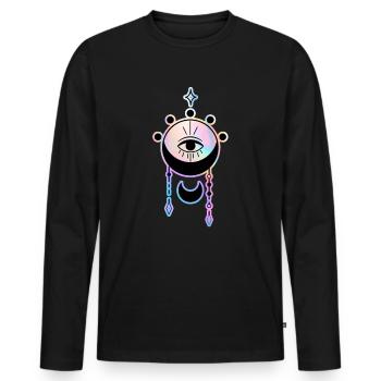 Esoteric Eye Mystical Symbol - Men's Premium Organic Long Sleeve Shirt - black - Front - Nico (187cm)