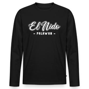 Voyage de vacances El Nido Palawan Philippines Asie - T-shirt manches longues Premium bio Homme - noir - Devant - Nico (187cm)