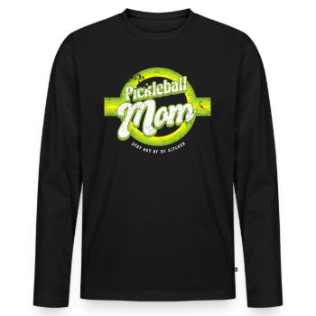 Pickleball Mom Stay Out Of My Kitchen Shirt - Men's Premium Organic Long Sleeve Shirt - black - Front - Nico (187cm)