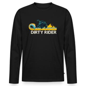 ATV Quad Quad Driver Offroad Motorsport - Men's Premium Organic Long Sleeve Shirt - black - Front - Nico (187cm)