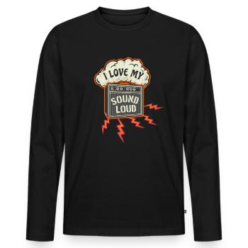 Amplifier Sound Amplifier Vintage Sound Engineer - Men's Premium Organic Long Sleeve Shirt - black - Front - Nico (187cm)