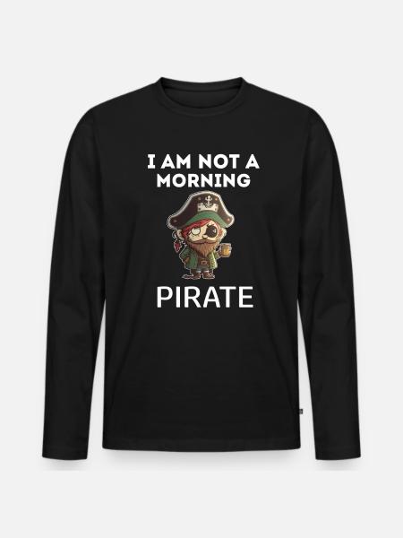 Kein Morgen Pirat Abenteuer auf hoher See - Männer Premium Bio Langarmshirt - Schwarz