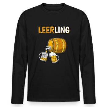 Leerling Bier Lehrling Ausbildung Lustiges Azubi - Männer Premium Bio Langarmshirt - Schwarz - Vorne - Nico (187cm)