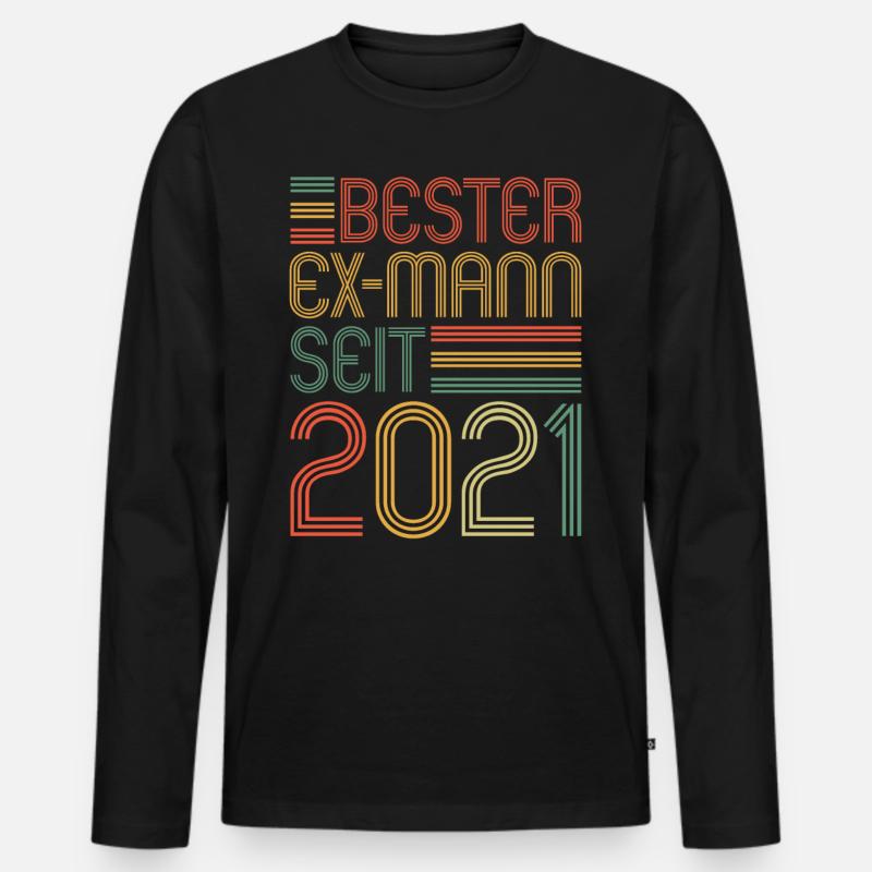 Weltbester Ex-Mann seit 2021 Scheidungs - Männer Premium Bio Langarmshirt - Schwarz