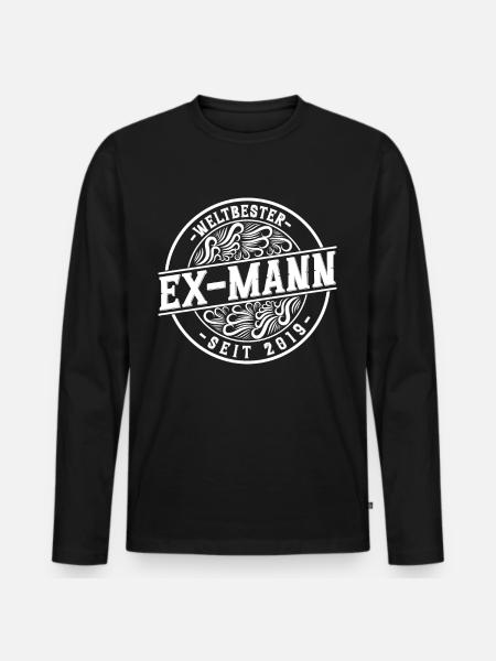 Weltbester Ex-Mann seit 2019 Scheidungs - Männer Premium Bio Langarmshirt - Schwarz