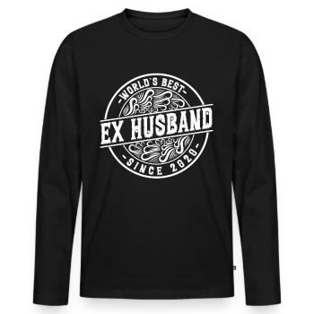 Worlds Bets Ex Husband since 2020 Divorce - Men's Premium Organic Long Sleeve Shirt - black - Front - Nico (187cm)