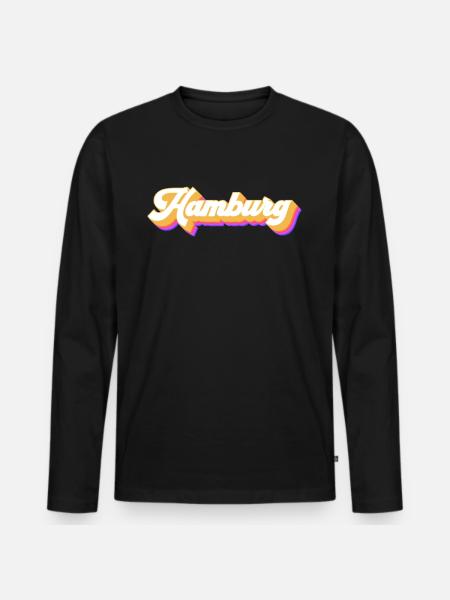 Hamburgerin Hamburger Hamburg - Men's Premium Organic Long Sleeve Shirt - black