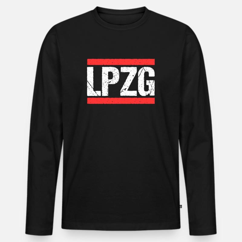 Leipzigerin Leipziger Leipzig - Männer Premium Bio Langarmshirt - Schwarz