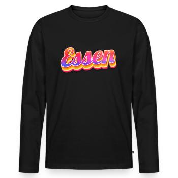Essenerin Essener Essen - Men's Premium Organic Long Sleeve Shirt - black - Front - Nico (187cm)