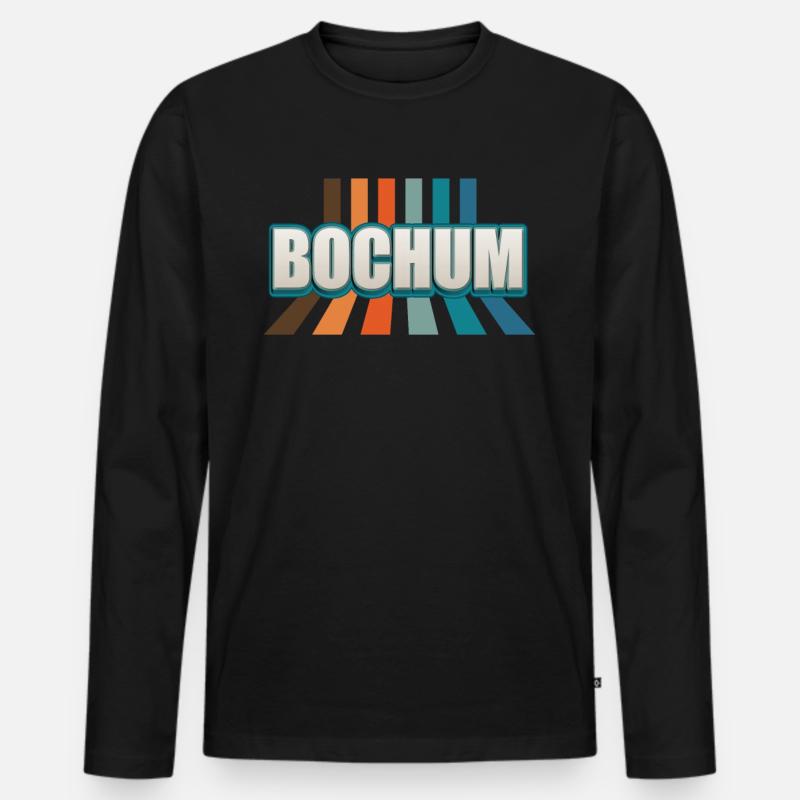 Bochumerin Bochumer Bochum - Männer Premium Bio Langarmshirt - Schwarz