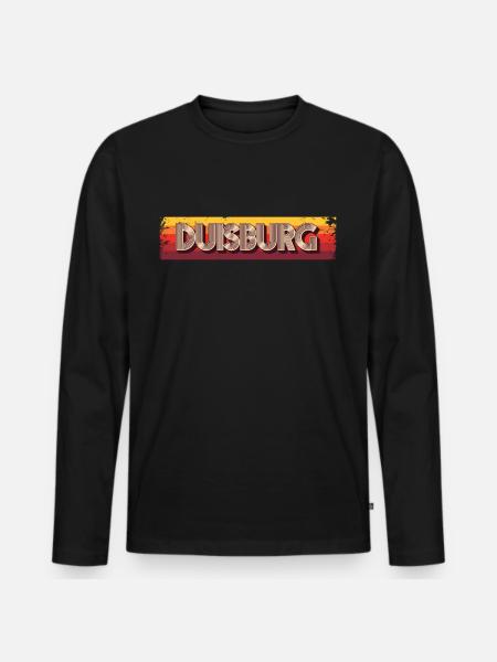 Duisburgerin Duisburger Duisburg - Men's Premium Organic Long Sleeve Shirt - black
